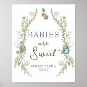 Greenery Peter Rabbit Wildblume Babies sind süß Poster (Vorne)