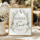 Greenery Peter Rabbit Wildblume Babies sind süß Poster
