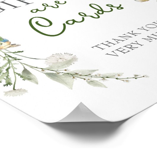Greenery Peter Rabbit Wildblume Geschenke und Kart Poster (Ecke)