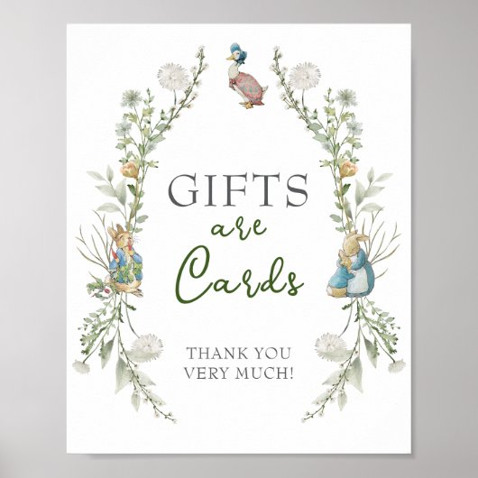Greenery Peter Rabbit Wildblume Geschenke und Kart Poster (Vorne)