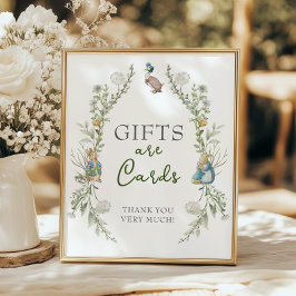 Greenery Peter Rabbit Wildblume Geschenke und Kart Poster