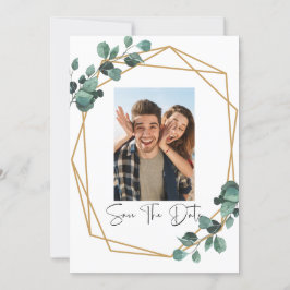 Greenery Photo Save The Date Invitation Einladung