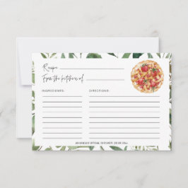 Greenery Pie Kitchen Brautparty Recipe Cards