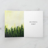Greenery Pine Forest | Happy Birthday Karte (Innenseite)