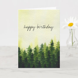 Greenery Pine Forest | Happy Birthday Karte