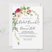 Greenery Pink Blush Bridal Brunch Brautparty Einladung (Vorderseite)