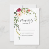 Greenery Pink Blush UAWG RSVP Karte (Vorderseite)