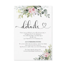 Greenery Pink Rose Hochzeitkarte
