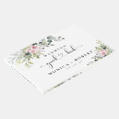 Greenery Pink Rose Wedding Gästebuch (Ecke)