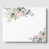 Greenery Pink Rose Wedding Gästebuch (Rückseite)