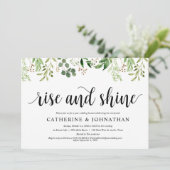 Greenery Post Wedding Brunch Elopement Empfang Einladung (Stehend Vorderseite)