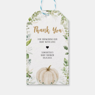 Greenery Pumpkin Baby Duwer Fevor Tags Geschenkanhänger