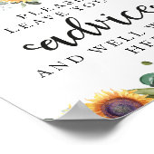 Greenery Pumpkin Baby Shower Advice Schild (Ecke)