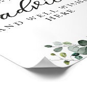 Greenery Pumpkin Baby Shower Advice Schild (Ecke)