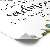 Greenery Pumpkin Baby Shower Advice Schild (Ecke)