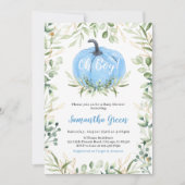 Greenery Pumpkin Baby Shower Einladung (Vorderseite)