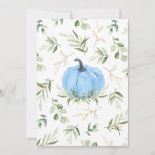 Greenery Pumpkin Baby Shower Einladung (Rückseite)