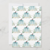 Greenery Pumpkin Baby Shower Einladung (Rückseite)