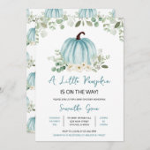 Greenery Pumpkin Baby Shower Einladung (Vorne/Hinten)