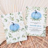 Greenery Pumpkin Baby Shower Einladung