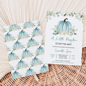 Greenery Pumpkin Baby Shower Einladung