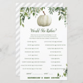 Greenery Pumpkin Baby Shower Game PRINTED (Vorne/Hinten)
