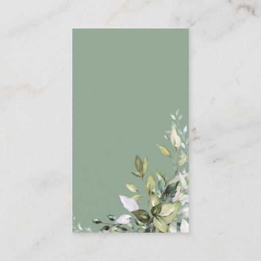 Greenery Pumpkin Brautparty Rezept Anfrage Begleitkarte (Rückseite)