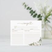 Greenery Pumpkin Brautparty Rezept Cards (Stehend Vorderseite)