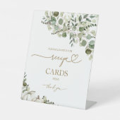 Greenery Pumpkin Brautparty Rezeptionskarten Zeich Sockelschild (Vorderseite)