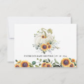 Greenery Pumpkin Fall Baby Duschberatung Karten (Rückseite)