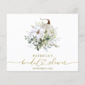 Greenery Pumpkin Fall Brautparty Advice Cards (Rückseite)