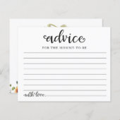 Greenery Pumpkin Fall Brautparty Advice Cards (Vorne/Hinten)