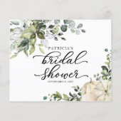 Greenery Pumpkin Fall Brautparty Advice Cards (Rückseite)