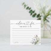 Greenery Pumpkin Fall Brautparty Advice Cards (Stehend Vorderseite)