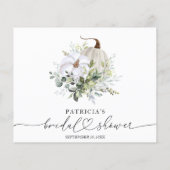 Greenery Pumpkin Fall Brautparty Advice Cards (Rückseite)