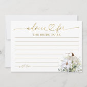 Greenery Pumpkin Fall Brautparty Advice Cards (Vorderseite)