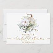 Greenery Pumpkin Fall Brautparty Advice Cards (Rückseite)