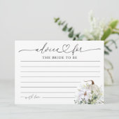 Greenery Pumpkin Fall Brautparty Advice Cards (Stehend Vorderseite)