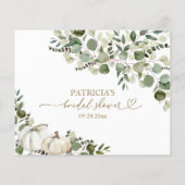 Greenery Pumpkin Fall Brautparty Advice Cards (Rückseite)