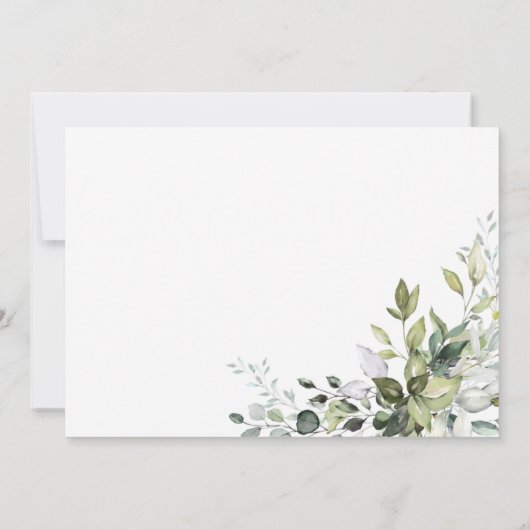 Greenery Pumpkin Fall Brautparty Danke Karte (Rückseite)