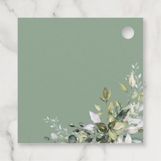 Greenery Pumpkin Fall Brautparty Gefallen Geschenk Geschenkanhänger (Rückseite)