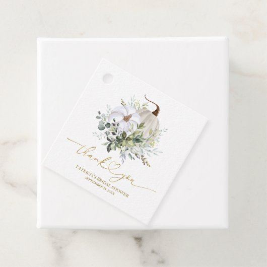 Greenery Pumpkin Fall Brautparty Gefallen Geschenk Geschenkanhänger (Beispiel)