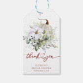 Greenery Pumpkin Fall Brautparty Gefallen Geschenk Geschenkanhänger (Vorderseite)