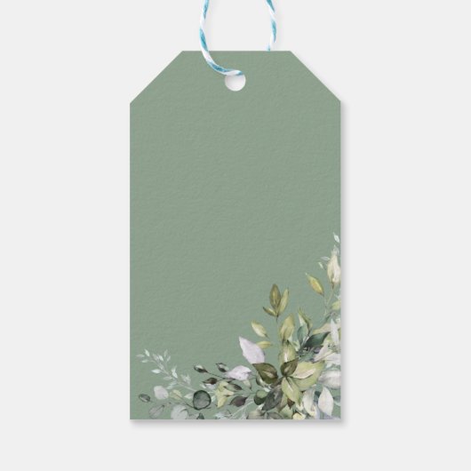 Greenery Pumpkin Fall Brautparty Gefallen Geschenk Geschenkanhänger (Rückseite)