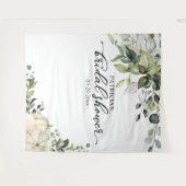 Greenery Pumpkin Fall Brautparty Hintergrund Wandteppich (Vorderseite (Horizontal))