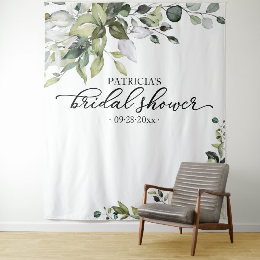 Greenery Pumpkin Fall Brautparty Hintergrund Wandteppich (Beispiel)