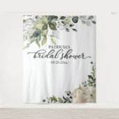 Greenery Pumpkin Fall Brautparty Hintergrund Wandteppich (Vorderseite)