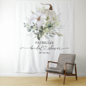 Greenery Pumpkin Fall Brautparty Hintergrund Wandteppich (Beispiel)