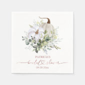 Greenery Pumpkin Fall Brautparty Napkins Serviette (Vorderseite)