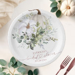 Greenery Pumpkin Fall Brautparty Paper Plate Pappteller<br><div class="desc">Feine Aquarelltafel mit fallendem Brautparty. Einfach mit Ihren Daten personalisieren. Bitte kontaktieren Sie mich per Chat,  wenn Sie Fragen zum Kunstwerk haben oder eine Anpassung benötigen. BITTE BEACHTEN SIE: Für Unterstützung bei Bestellungen,  Versand,  Produktinformationen usw. wenden Sie sich direkt an den Zazzle Kundenservice https://help.zazzle.com/hc/en-us/articles/221463567-How-Do-I-Contact-Zazzle-Customer-Support-.</div>